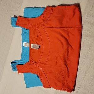 Lots, Blue & Coral tank tops